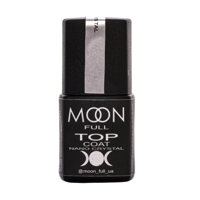 MOON Full Top Coat Nano Crystal - топ без липкого шару, без УФ фільтру, стійкий до подряпин, 8 мл