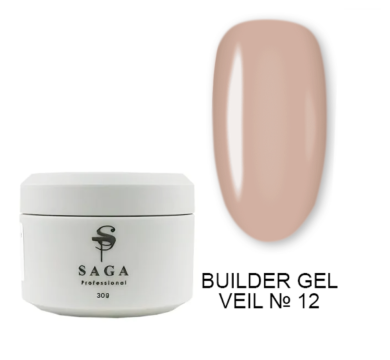 SAGA Professional Builder Gel Veil № 12 - гель для наращиванния, 30 мл