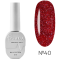 Гель-лак світловідбивний SAGA Professional Fiery Gel №40, червоний, 10мл