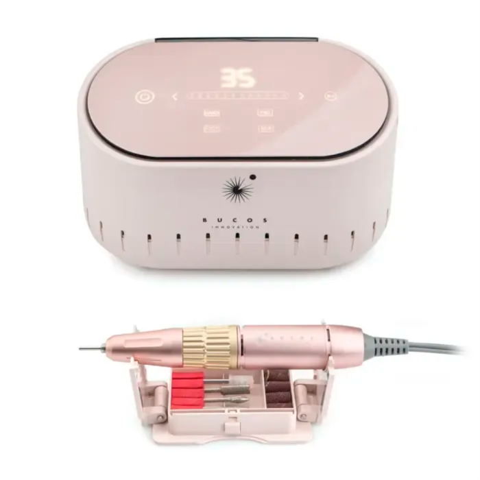 Фрезер для маникюра и педикюра Bucos Nail Drill X3 Pro 35000 оборотов 65 Вт, пудровый