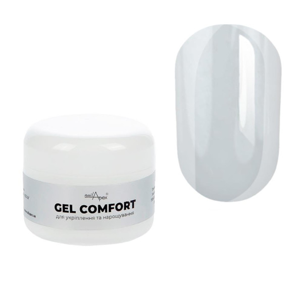 Nailapex Comfort Gel №04 - гель моделюючий без опилу, молочний, 50 г
