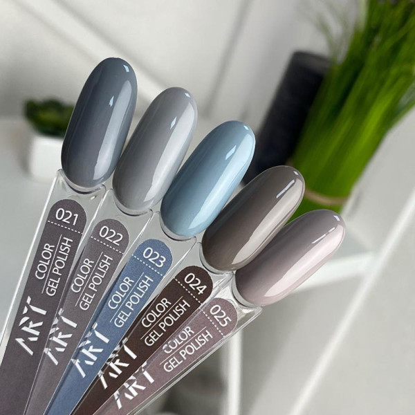 Гель-лак ART Gel Polish №023, сіро-блакитний, 6 мл