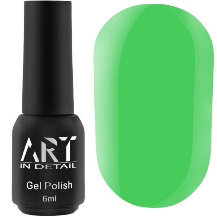 Гель-лак ART Gel Polish №050, неоново-зелений, 6 мл