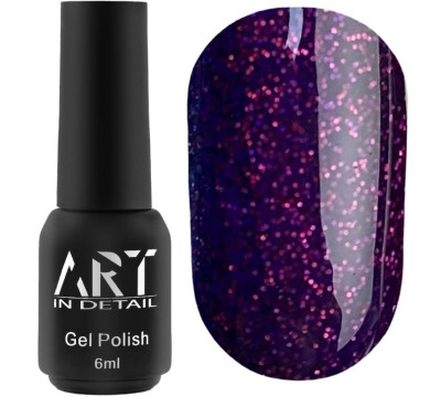Гель-лак ART Gel Polish №071, темний фіолетовий з шиммером, 6 мл