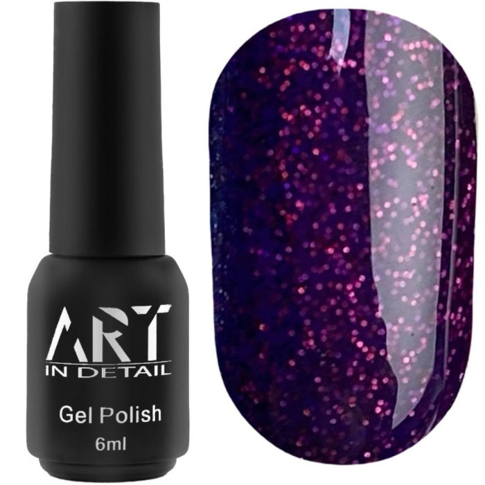 Гель-лак ART Gel Polish №071, темний фіолетовий з шиммером, 6 мл