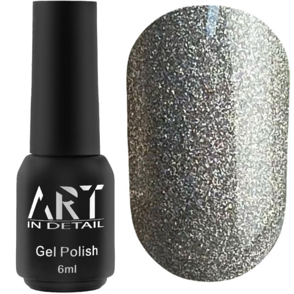 Гель-лак ART Gel Polish №077, серебро с шиммером, 6 мл