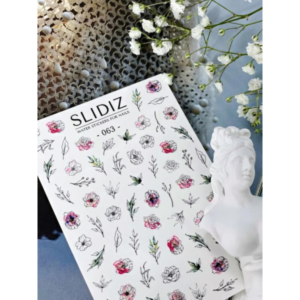 Слайдер-дизайн SLIDIZ №063, цветы, веточки