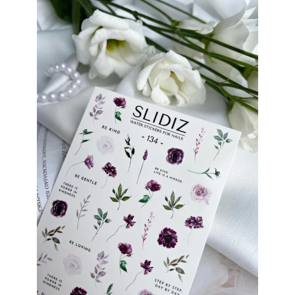Слайдер-дизайн SLIDIZ №134, квіти, гілочки, написи