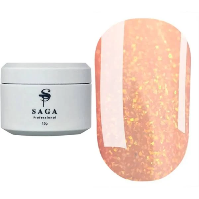 SAGA Professional Builder Gel Magic № 11 - гель для нарощування з поталлю, тілесний, 15 мл