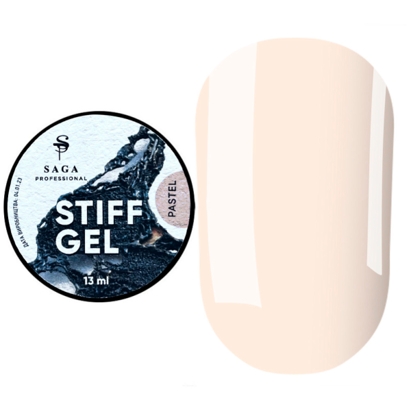 SAGA Professional STIFF Gel № 02 Pastel - гель желе, холодний беж, 13 мл