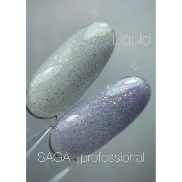 SAGA Professional Liquid Gel № 24 - жидкий гель для наращивания, 15 мл