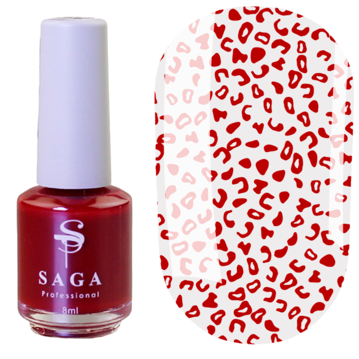 Лак-краска для стемпинга Saga Professional Stamping Paint №003 - красная, 8 мл