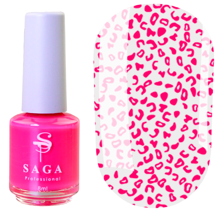 Лак-краска для стемпинга Saga Professional Stamping Paint №006 - малиновая, 8 мл