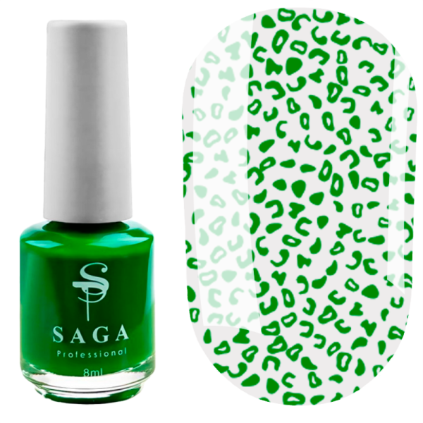 Лак-фарба для стемпінгу Saga Professional Stamping Paint №007 - зелена, 8 мл