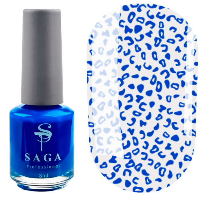 Лак-краска для стемпинга Saga Professional Stamping Paint №009 - голубая, 8 мл