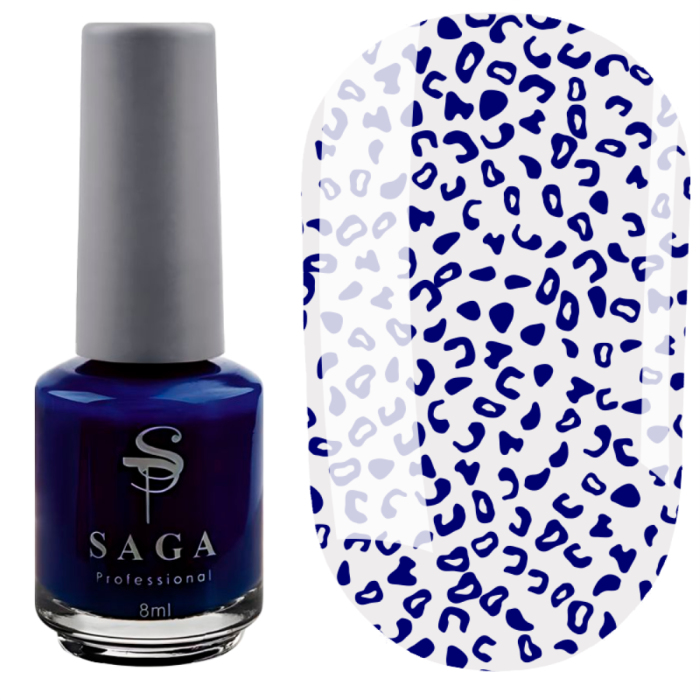 Лак-краска для стемпинга Saga Professional Stamping Paint №012 - синяя, 8 мл