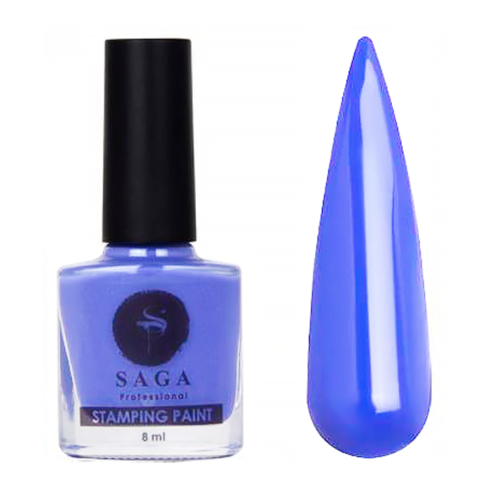 Лак-краска для стемпинга Saga Professional Stamping Paint №013 - васильковый, 8 мл