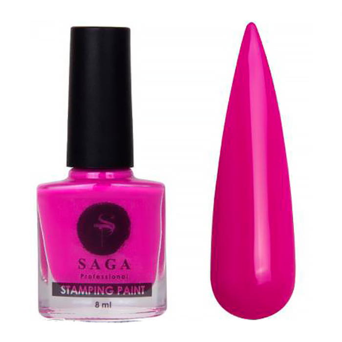 Лак-фарба для стемпінгу Saga Professional Stamping Paint №016 - фуксія, 8 мл