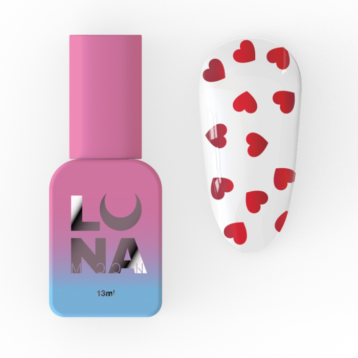 LUNA Top Romantic - топ без липкого слоя (с красными сердечками), 13 мл