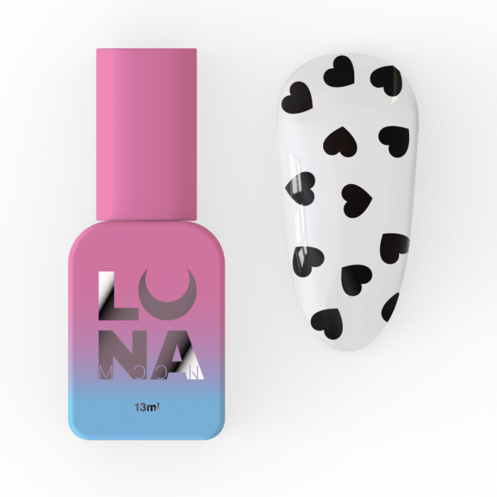 LUNA Top Romantic Black - топ без липкого шару (з чорними сердечками), 13 мл