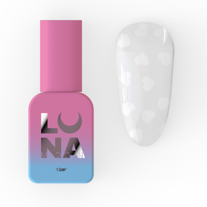 LUNA Top Romantic White - топ без липкого шару (з білими сердечками), 13 мл