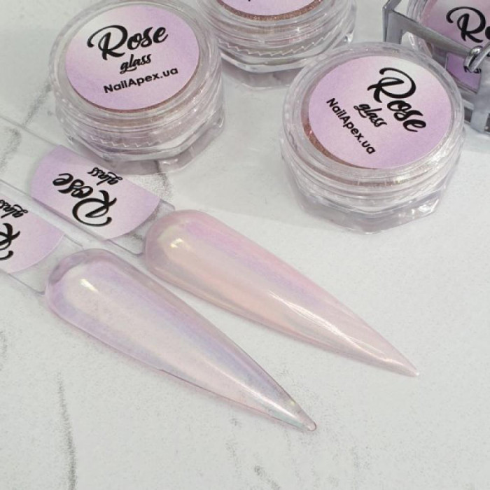 Втирка для ногтей NailApex Rose Glass 1495, розовая