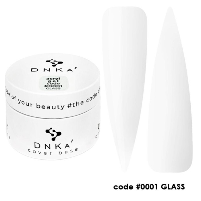 DNKa Acryl Gel №0001 Glass - акрил-гель, прозрачный, в баночке, 30 мл