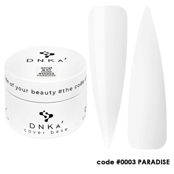 DNKa Acryl Gel №0003 Paradise - акрил-гель, молочный, в баночке, 30 мл
