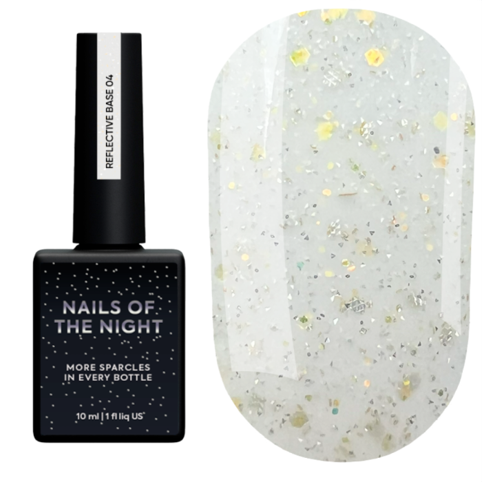 База світловідбивна NAILSOFTHEDAY Base Reflective № 04, бежево-молочна, 10 мл