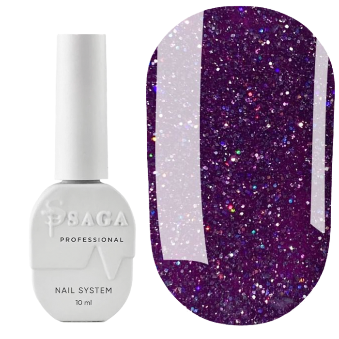 Гель-лак світловідбивний SAGA Professional Fiery Gel №45, фіолетовий, 10 мл