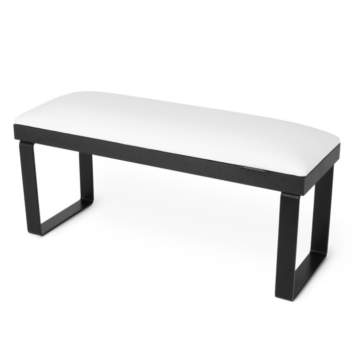 Подлокотник для маникюра SPENVI Loft White на съемных черных металлических ножках на черной основе