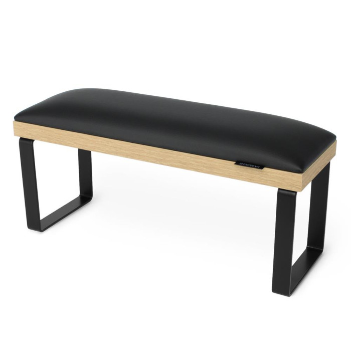 Подлокотник для маникюра SPENVI Loft Black на черных металлических ножках на коричневой основе