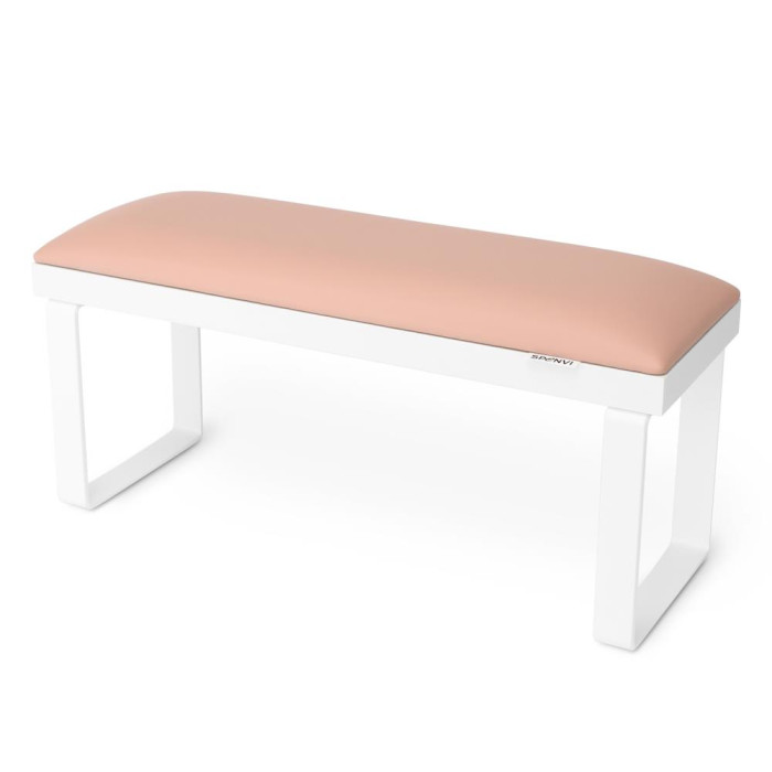 Підлокітник для манікюру SPENVI Loft Light Pink на знімних білих металевих ніжках біла основа