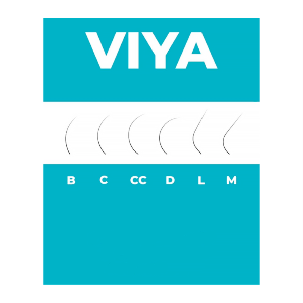 Ресницы черные VILMY, 1 лента VIYA изгиб D, толщина 0,07, длина 10 мм