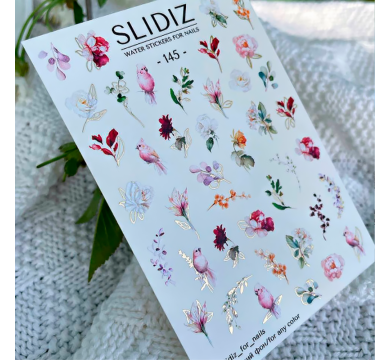 Фольгований слайдер-дизайн SLIDIZ №145, квіти