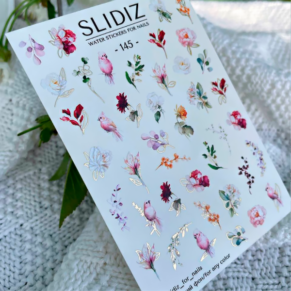Фольгований слайдер-дизайн SLIDIZ №145, квіти