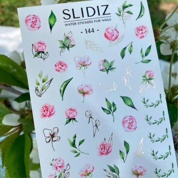 Фольгований слайдер-дизайн SLIDIZ №144, квіти