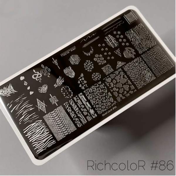 Пластина для стемпинга RichColor - 086, животный принт