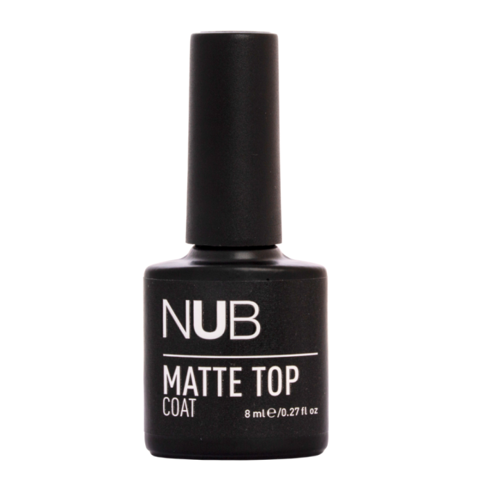 NUB Matte Top Coat - матовый топ с бархатным эффектом, без липкого слоя, 8 мл