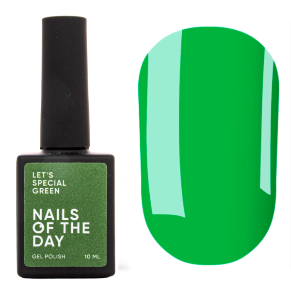 Гель-лак, в один шар NAILSOFTHEDAY Let's Special Green, зелений, 10 мл