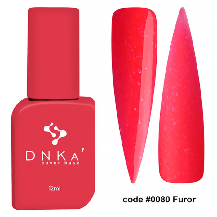 База камуфлирующая DNKa Cover Base №0080 Furor, малиновая с поталью, 12 мл
