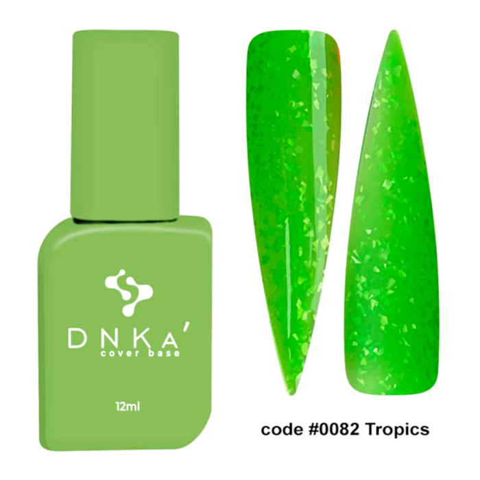 База камуфлирующая DNKa Cover Base №0082 Tropics, зеленая с поталью, 12 мл