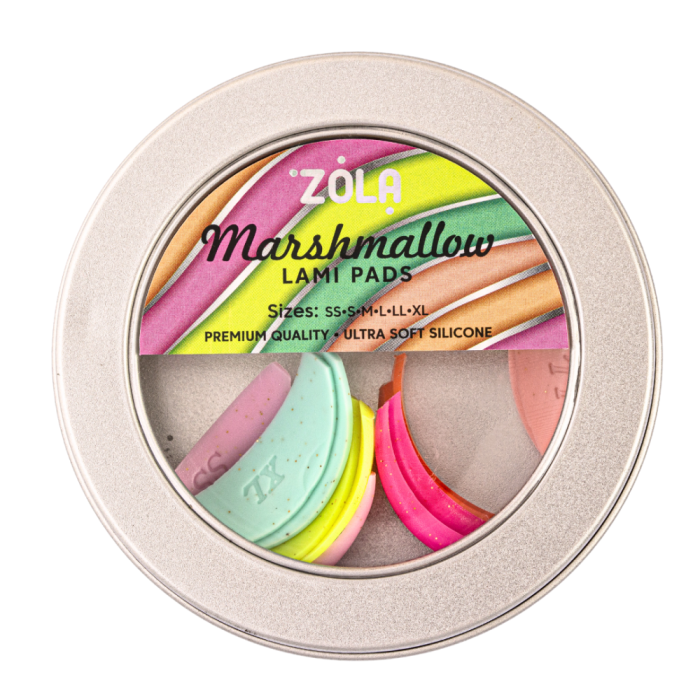 Валики для ламінування вій ZOLA Marshmallow Lami Pads, набір — 6 пар (SS, S, M, L, LL, XL)