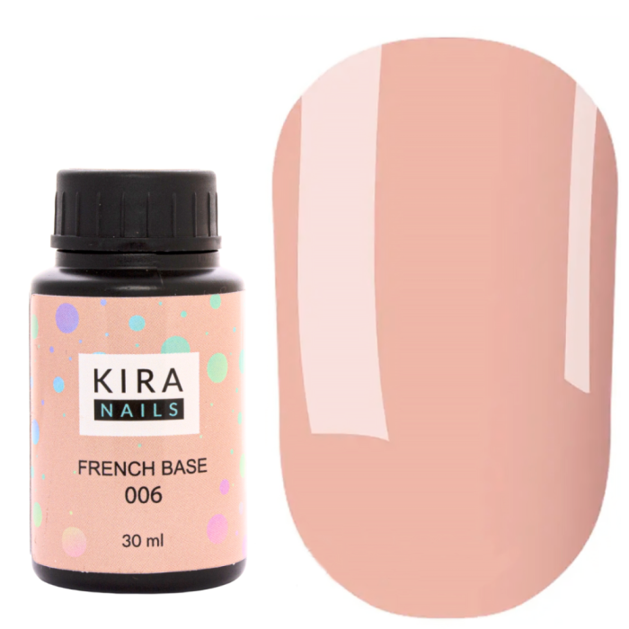 База камуфлююча Kira Nails French Base №006, теплий бежевий, 30 мл