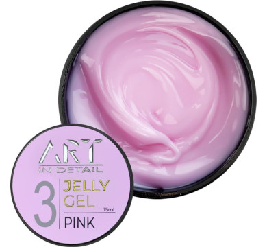 ART Jelly Gel №3 Pink - гель-желе для нарощування та моделювання, рожевий, 15 мл