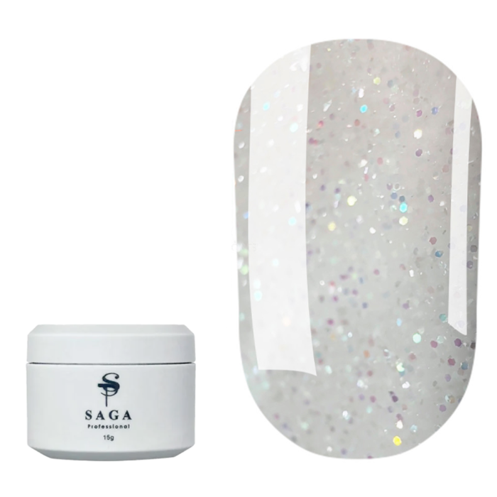 База камуфлирующая SAGA Shimmer Base №12, молочный с шиммером, 15 мл