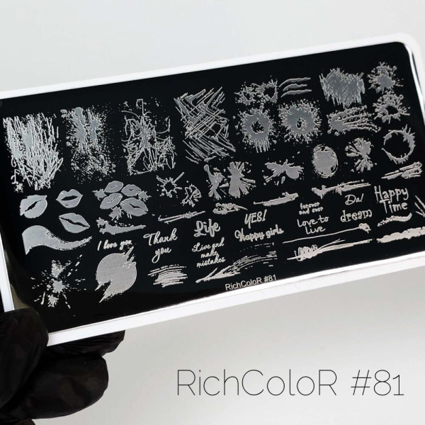 Пластина для стемпинга RichColor - 081, абстракция
