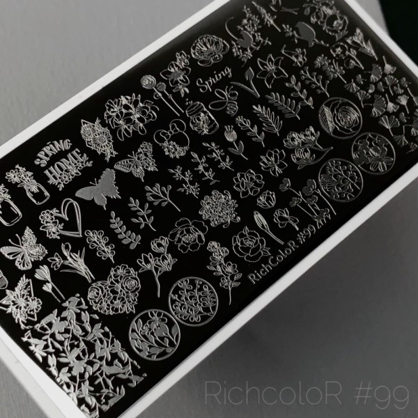 Пластина для стемпінгу RichColor - 099, природа