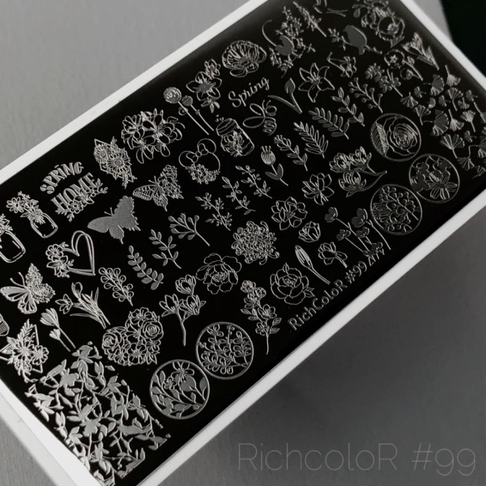 Пластина для стемпінгу RichColor - 099, природа