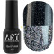 Гель-лак світловідбивний ART Flash Gel Polish №FG001, чорний, 6 мл